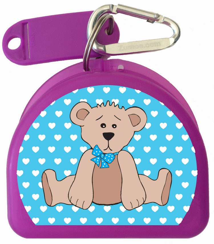 617 -  Beary Blue Mouth Guard Case