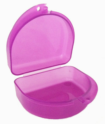 703 -  Mouth Guard Case - Purple Petals