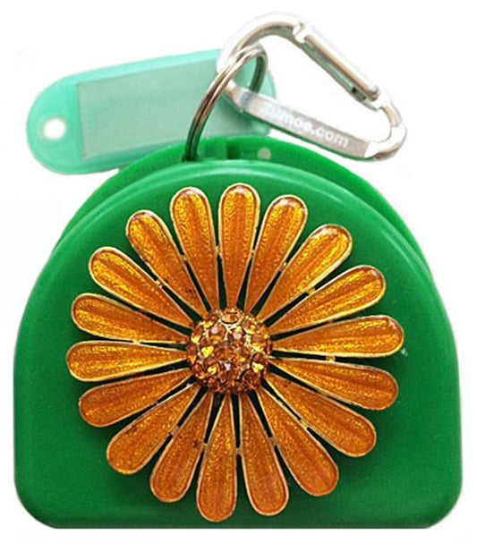 702 - Mouth Guard Case - Golden Petals