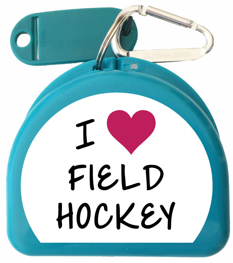 622 - Mouth Guard Case - I LOVE Field Hockey