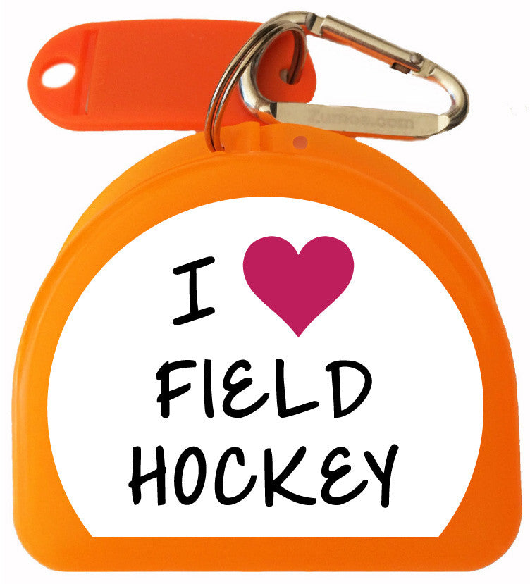 622 - Mouth Guard Case - I LOVE Field Hockey
