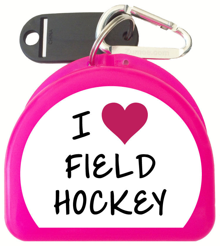 622 - Mouth Guard Case - I LOVE Field Hockey