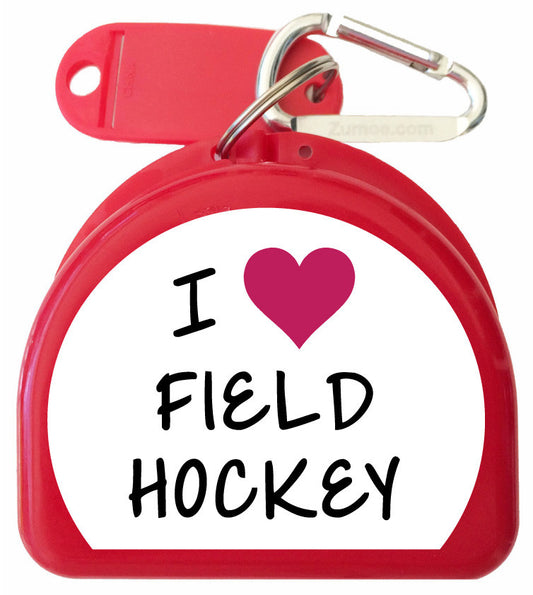 622 - Mouth Guard Case - I LOVE Field Hockey