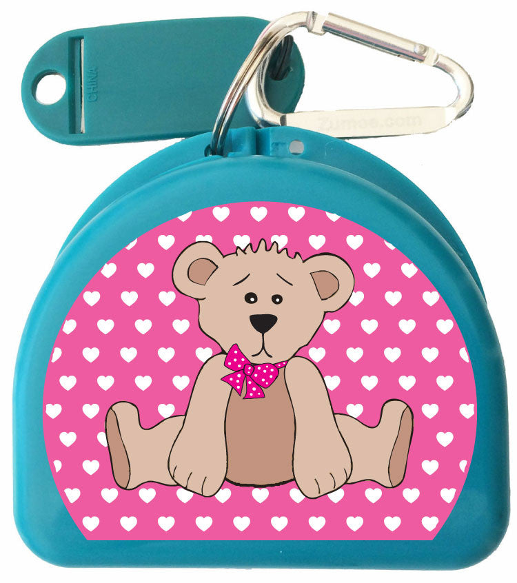618 -  Beary Pink Mouth Guard Case