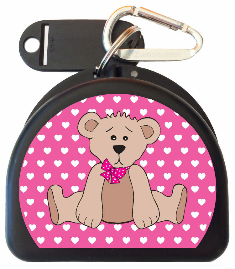 618 -  Beary Pink Mouth Guard Case