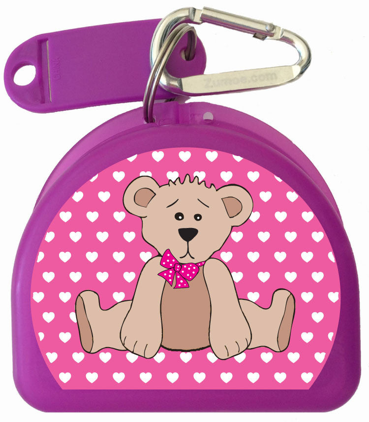 618 -  Beary Pink Mouth Guard Case