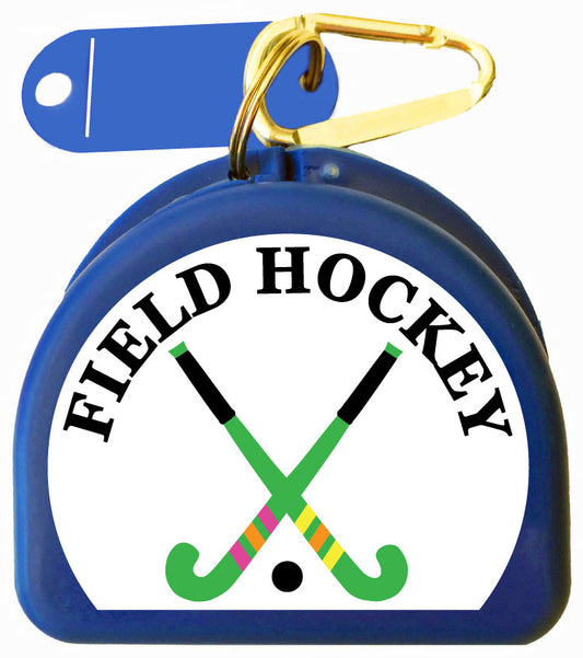625 - Field Hockey Mouth Guard Case - Two Crossed Sticks