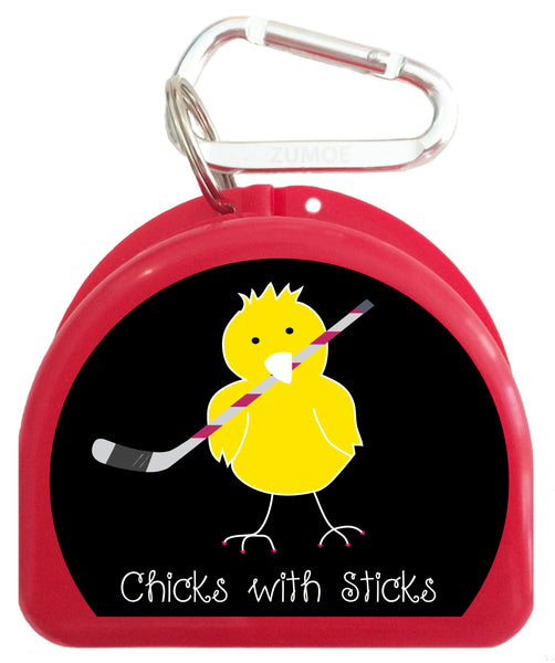 Pacifier Case - Chick with Ice Hockey Stick - 628-B