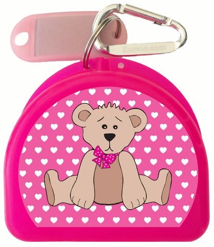618 -  Beary Pink Mouth Guard Case
