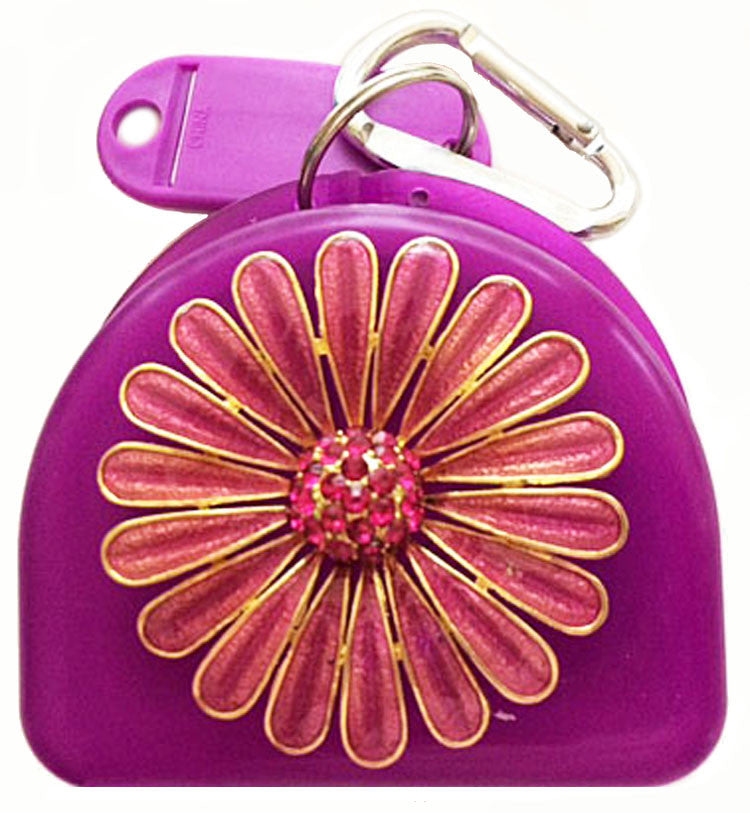 703 -  Mouth Guard Case - Purple Petals