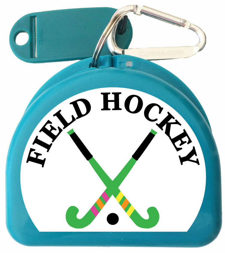 Field Hockey Mouth Guard Case - Two Crossed Sticks - 625