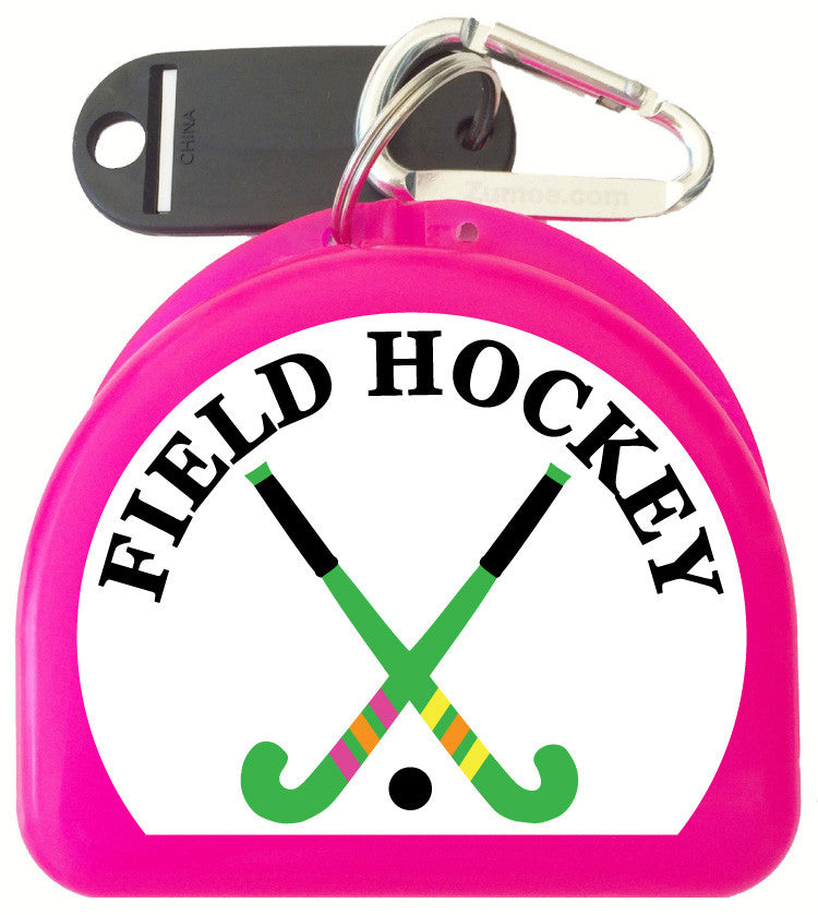 Field Hockey Mouth Guard Case - Two Crossed Sticks - 625