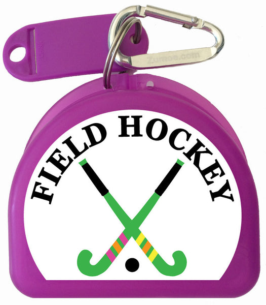 Field Hockey Mouth Guard Case - Two Crossed Sticks - 625