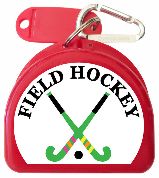 Field Hockey Mouth Guard Case - Two Crossed Sticks - 625